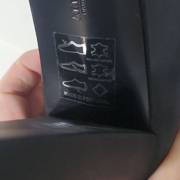 All Saints Aden Black Leather Ankle Heeled Boots Buckle Detail Women's EU 40 - Picture 11 of 14